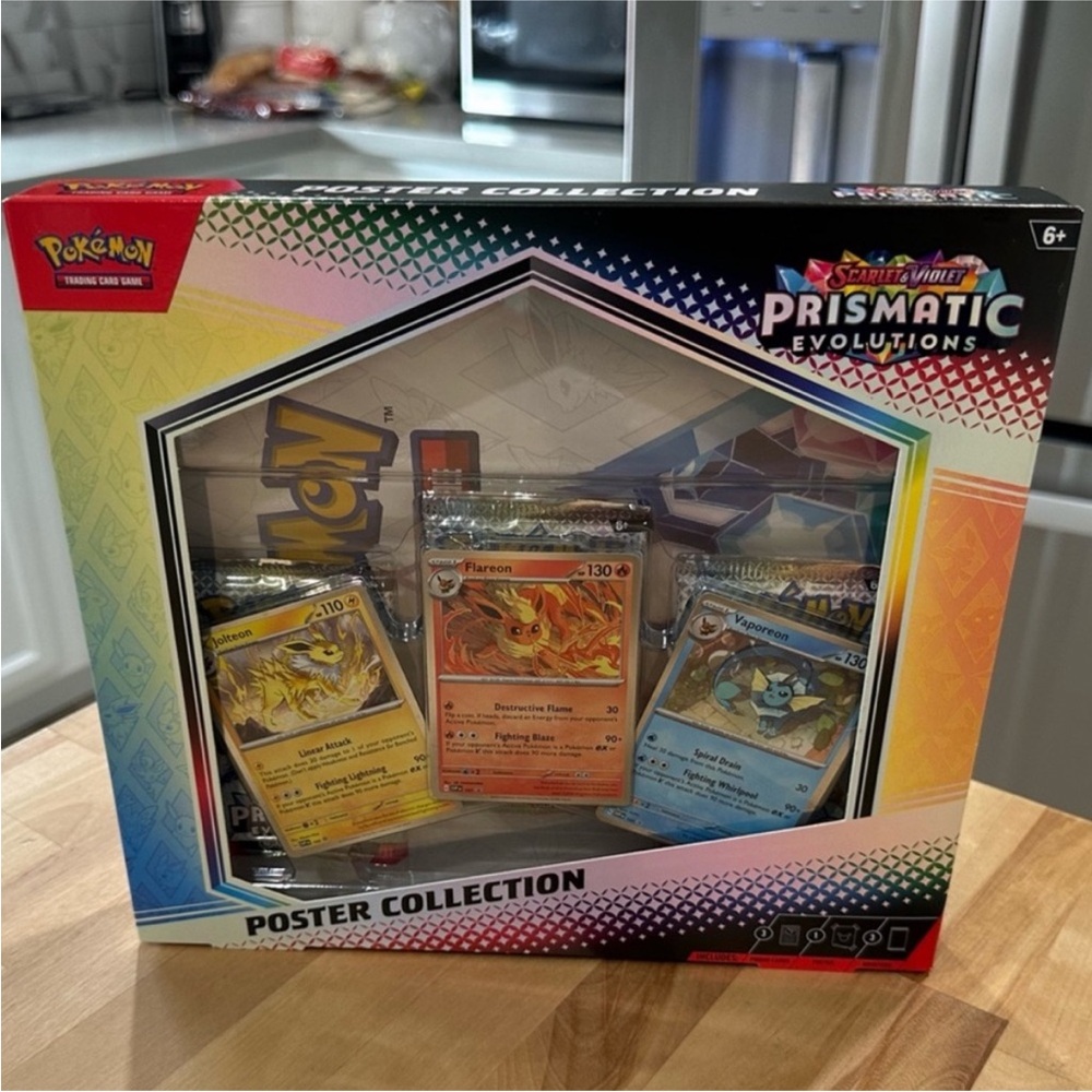 New! Pokemon TCG Scarlet & Violet 8.5 Prismatic Evolutions Poster Collection - Picture 6 of 11
